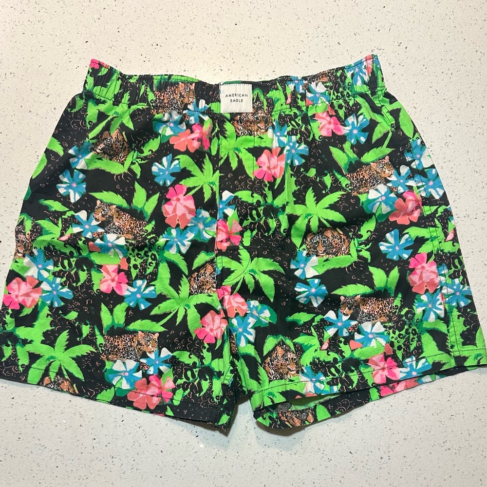 Tropical Print Boxer Shorts by American Eagle, EUC